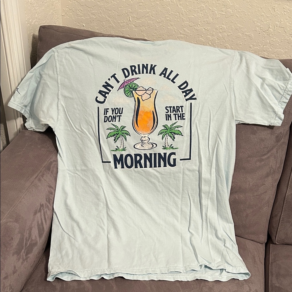 Comfort Colors Light Blue Short-Sleeve Graphic Tee - Tropical Cocktail